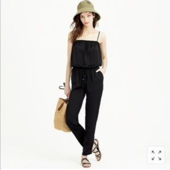 ⭐️HP⭐️NWT J. Crew Convertible Black Jumpsuit - Picture 1 of 8